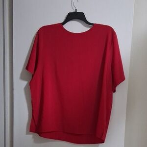 Notations Red Short Sleeve Top Size 2X